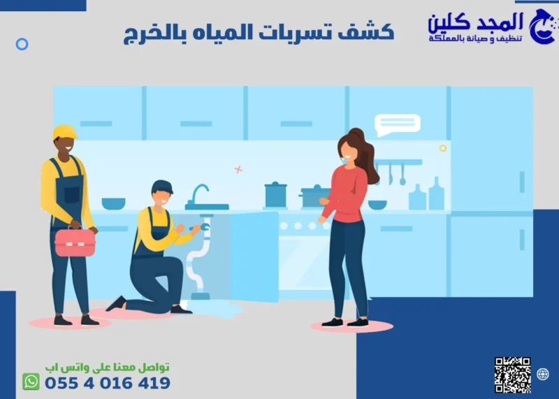 كشف تسربات المياه في الخرج