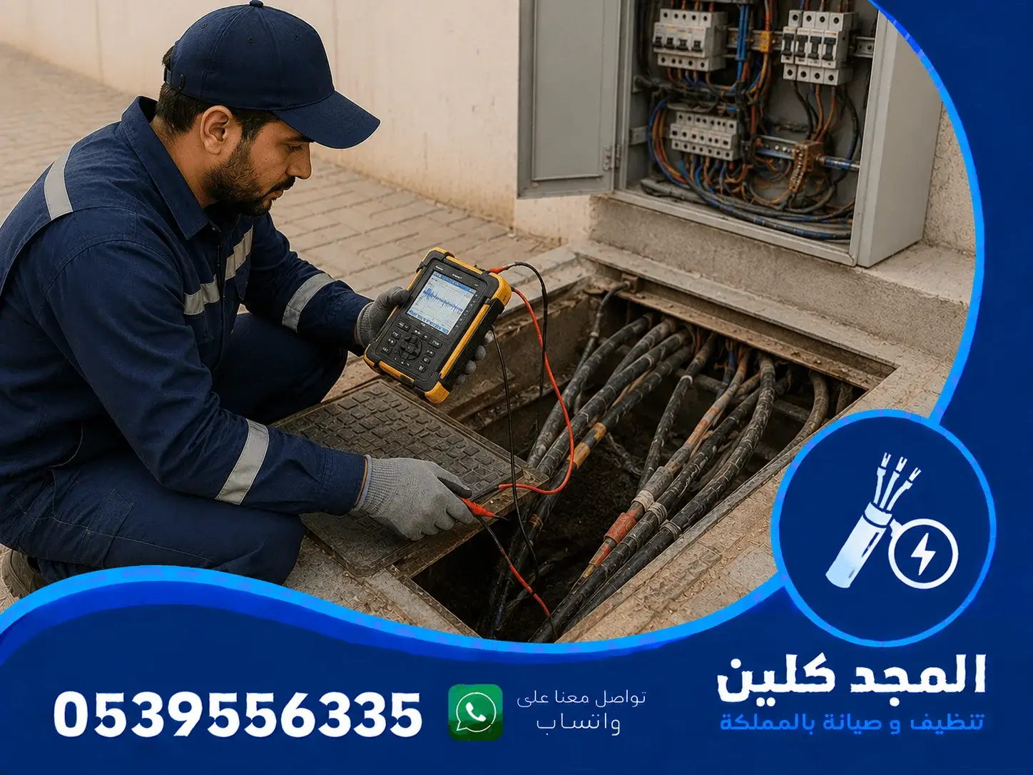 كشف اعطال الكابلات الكهربائية بالرياض