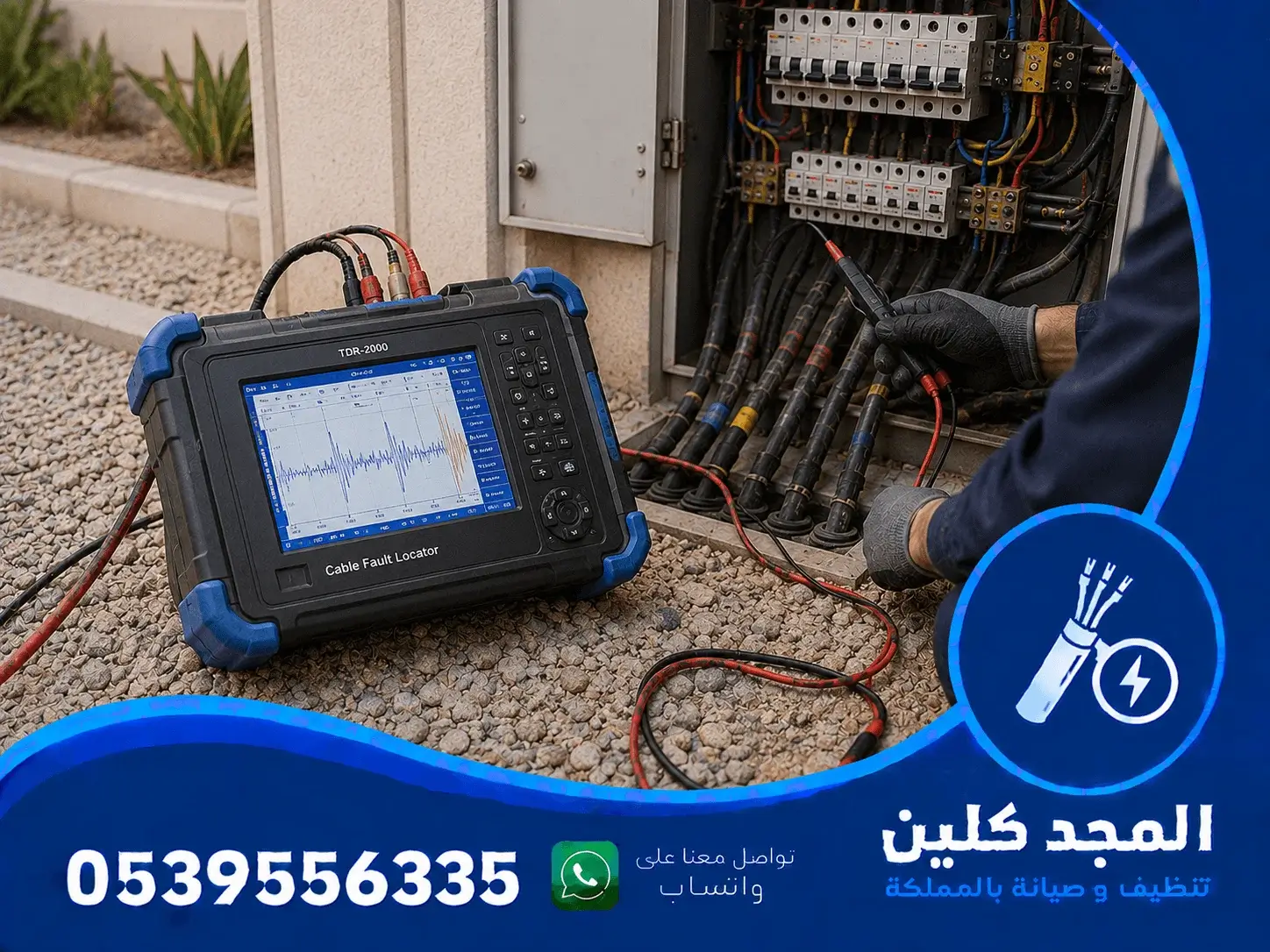 كشف اعطال الكابلات الكهربائية بالرياض