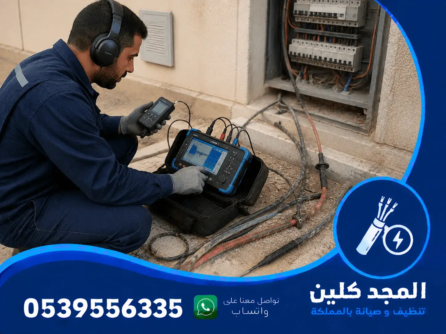 كشف اعطال الكابلات الكهربائية في الرياض