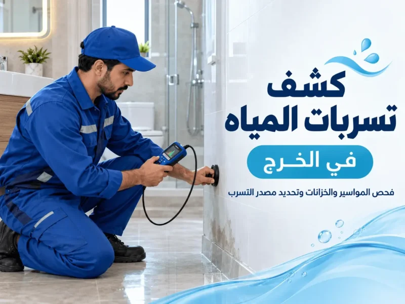 كشف تسربات المياه في الخرج